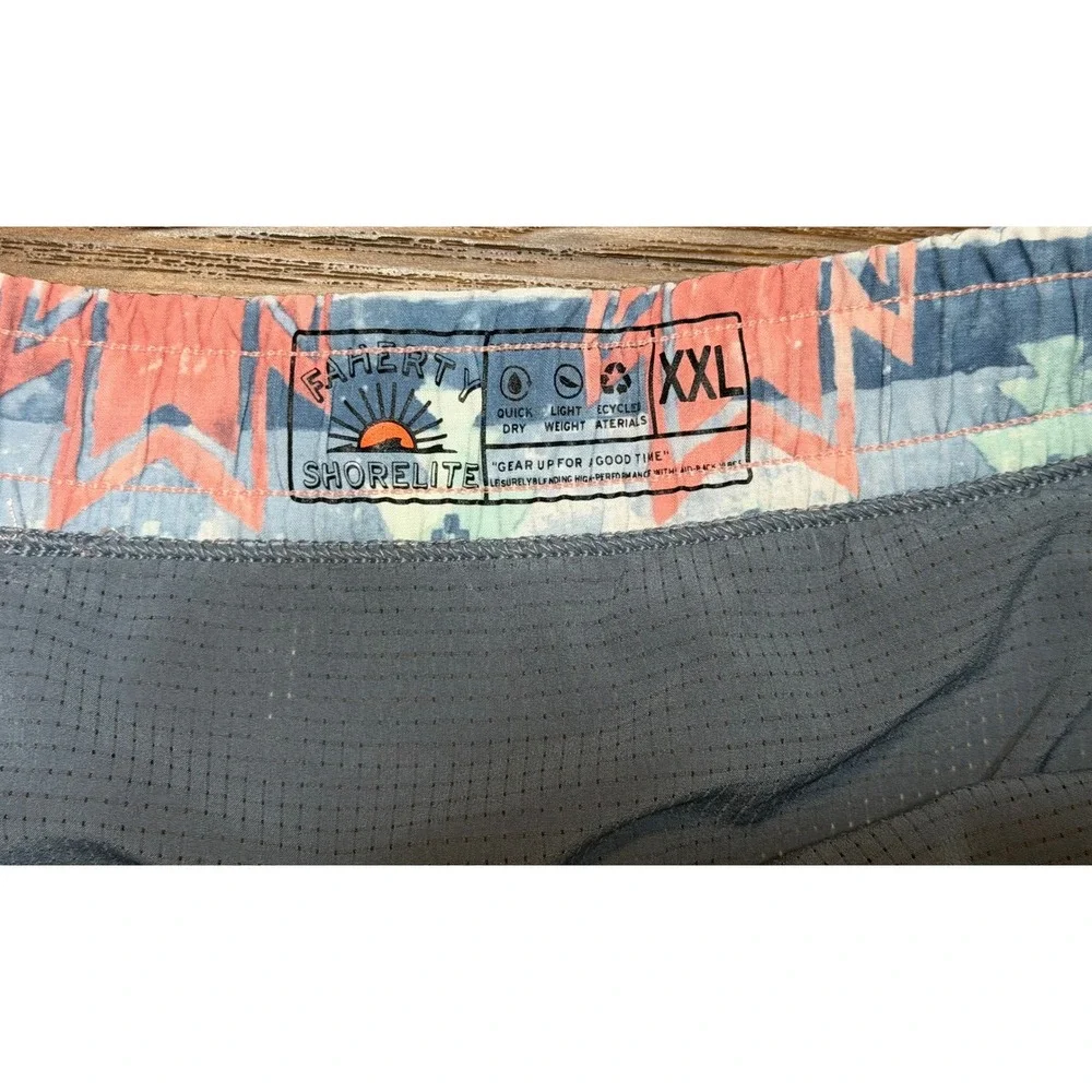 Faherty Shorelite Trunk Mens Water Color Star Nation Swim Shorts Lined Sz 2XL
